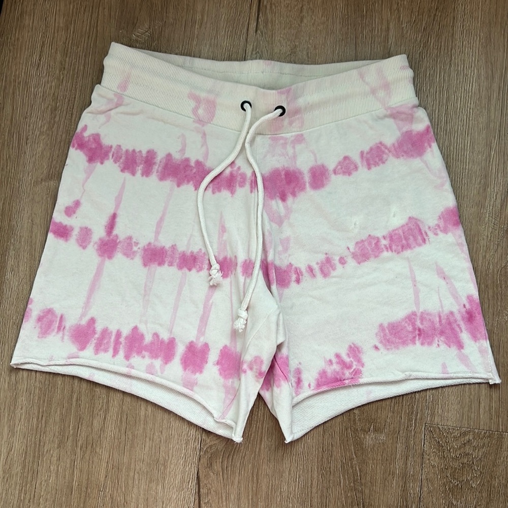 NWT Threads 4 Thought Women’s Pink and White Tie Dye Casual Sweat Shorts Size XS